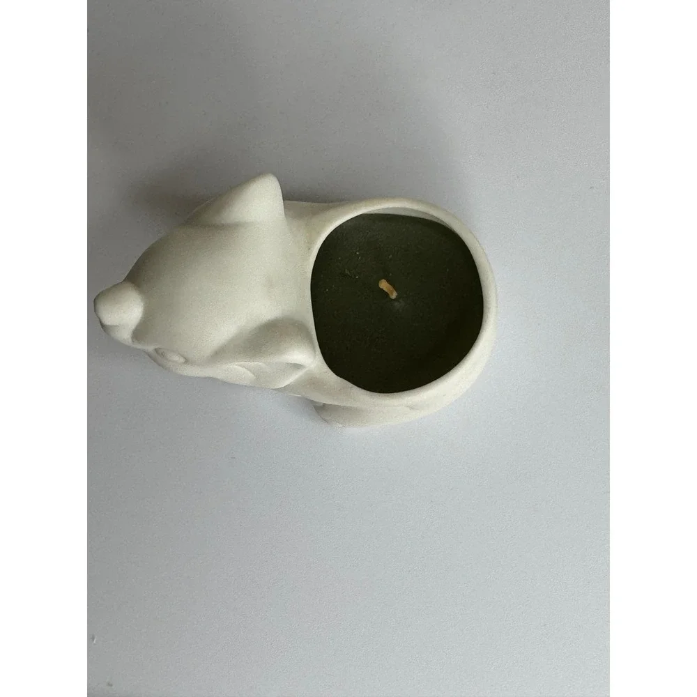 COTY‎ Sweet Earth Candle Charms Elephant Ceramic White Unscented 1 oz